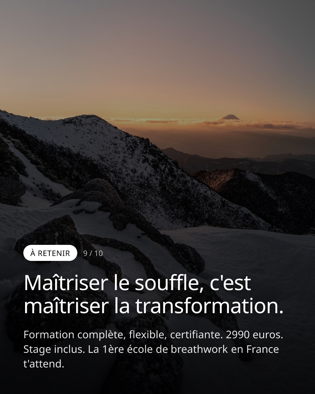 Slide 9: Maîtriser le souffle, c'est maîtriser la transformation.